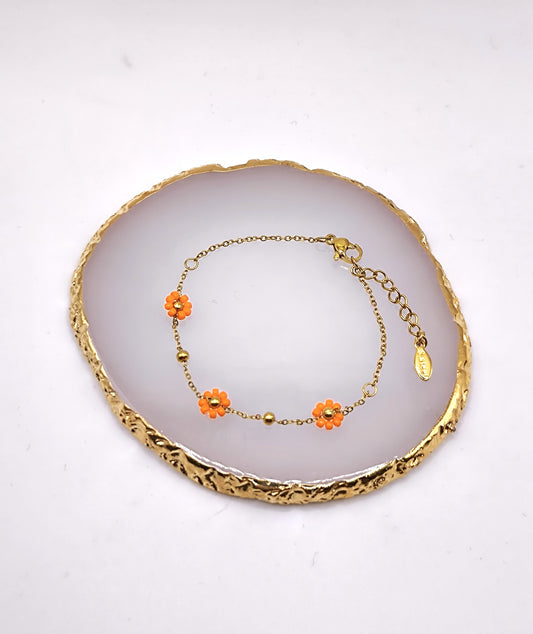 BRACELET FLOWER ORANGE