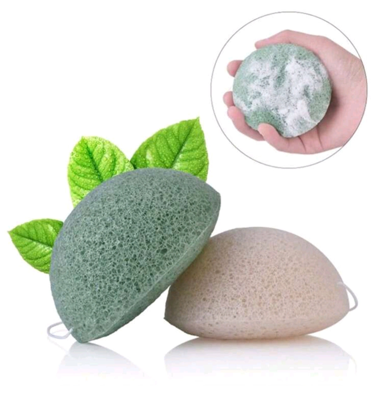 Éponge de Konjac naturelle nettoyante pour le visage