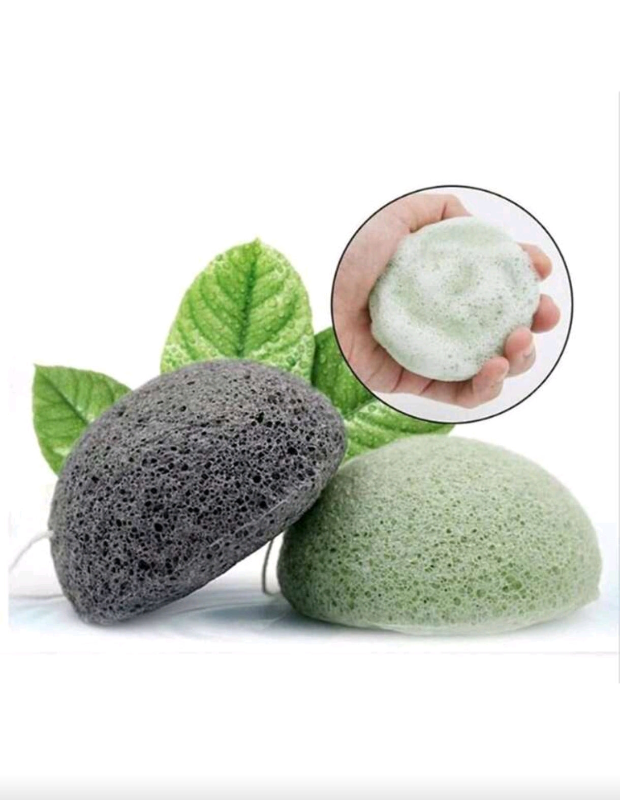 Éponge de Konjac naturelle nettoyante pour le visage