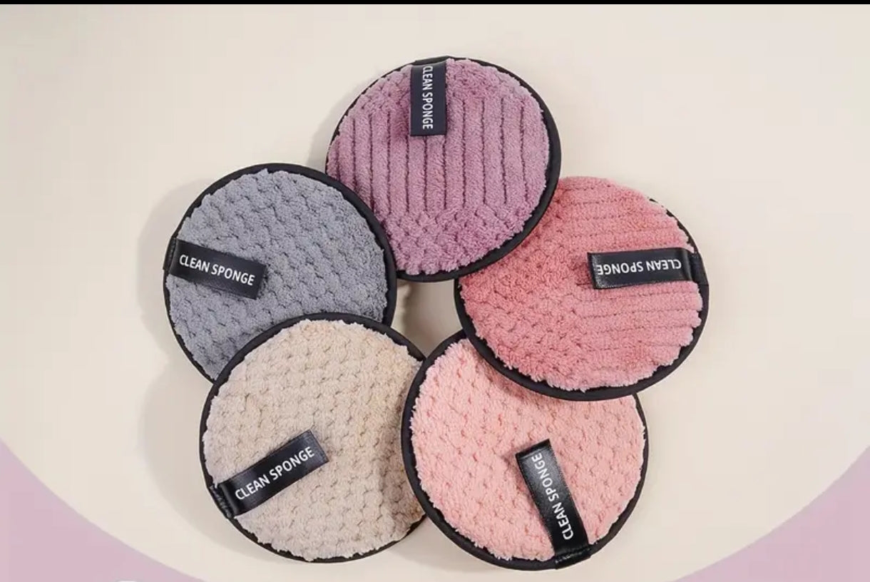 Pads démaquillants en microfibre doublés réutilisables
