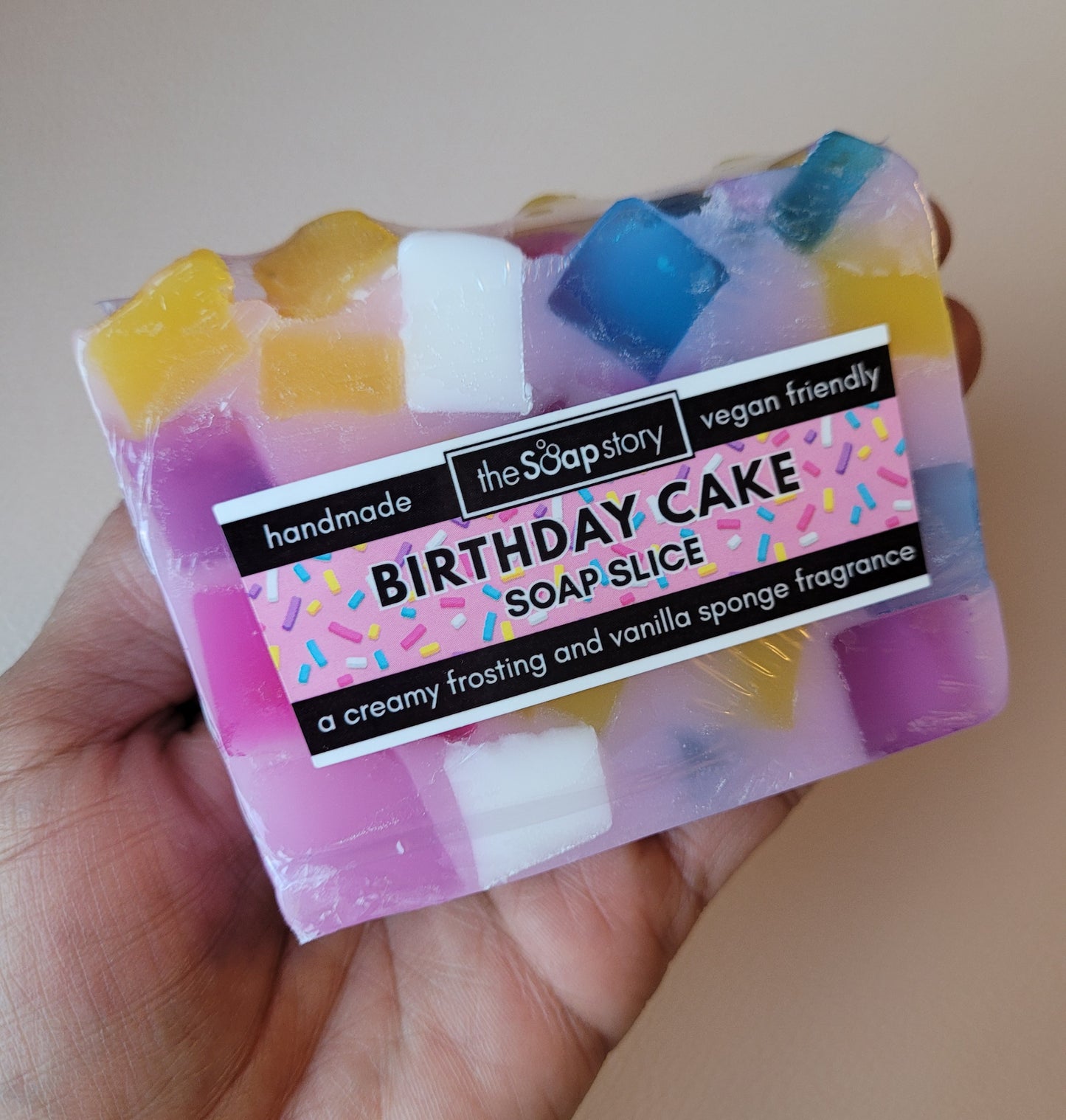 Tranche de savon Birthday cake I Gateau anniversaire