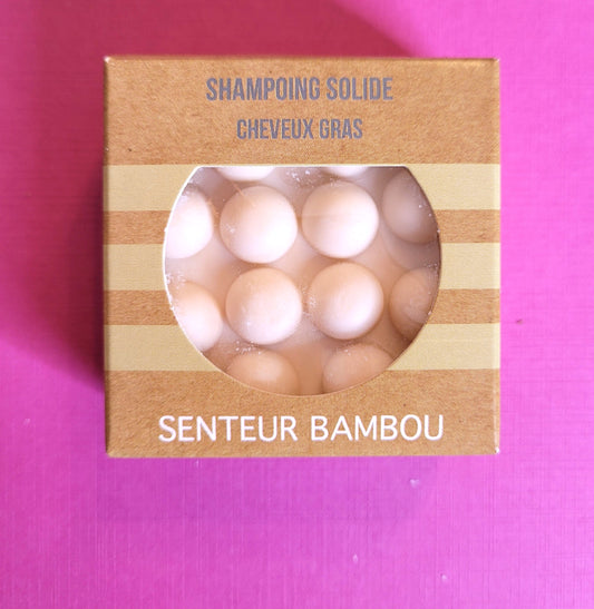 Shampoing solide avec picots cheveux gras - Bambou