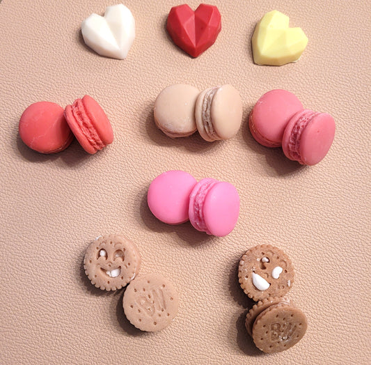 Fondants parfumés coeur/ macaron/ biscuit